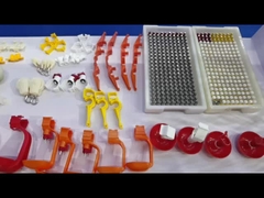 διπλός πότης θηλών κλειδαριών φτερών δίδυμος για την κατανάλωση κοτόπουλου ορτυκιών πουλιών στρώματος σχαρών πουλερικών